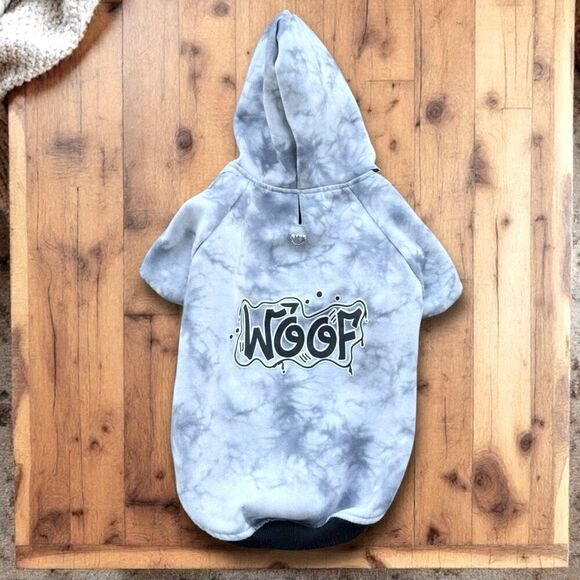 Frisco Woof Dog Hoodie Sweatshirt Blue Sz L - Picture 12 of 12